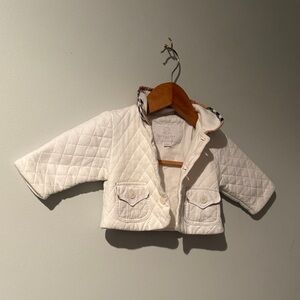 Burberry Baby White Quilted Jacket